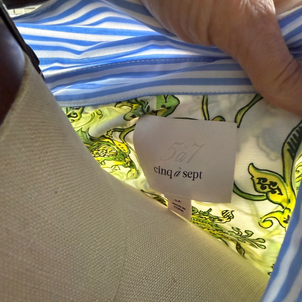 Cinq a Sept Ivy Paisley Poplin Mariana Top - Picture 9 of 9